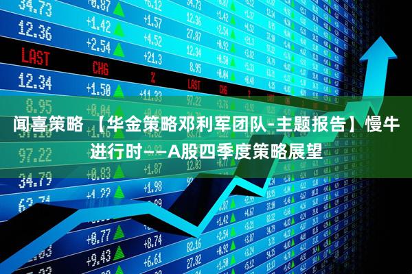闻喜策略 【华金策略邓利军团队-主题报告】慢牛进行时——A股四季度策略展望