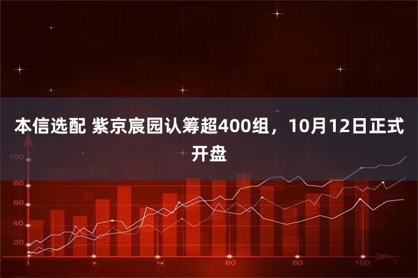 本信选配 紫京宸园认筹超400组，10月12日正式开盘